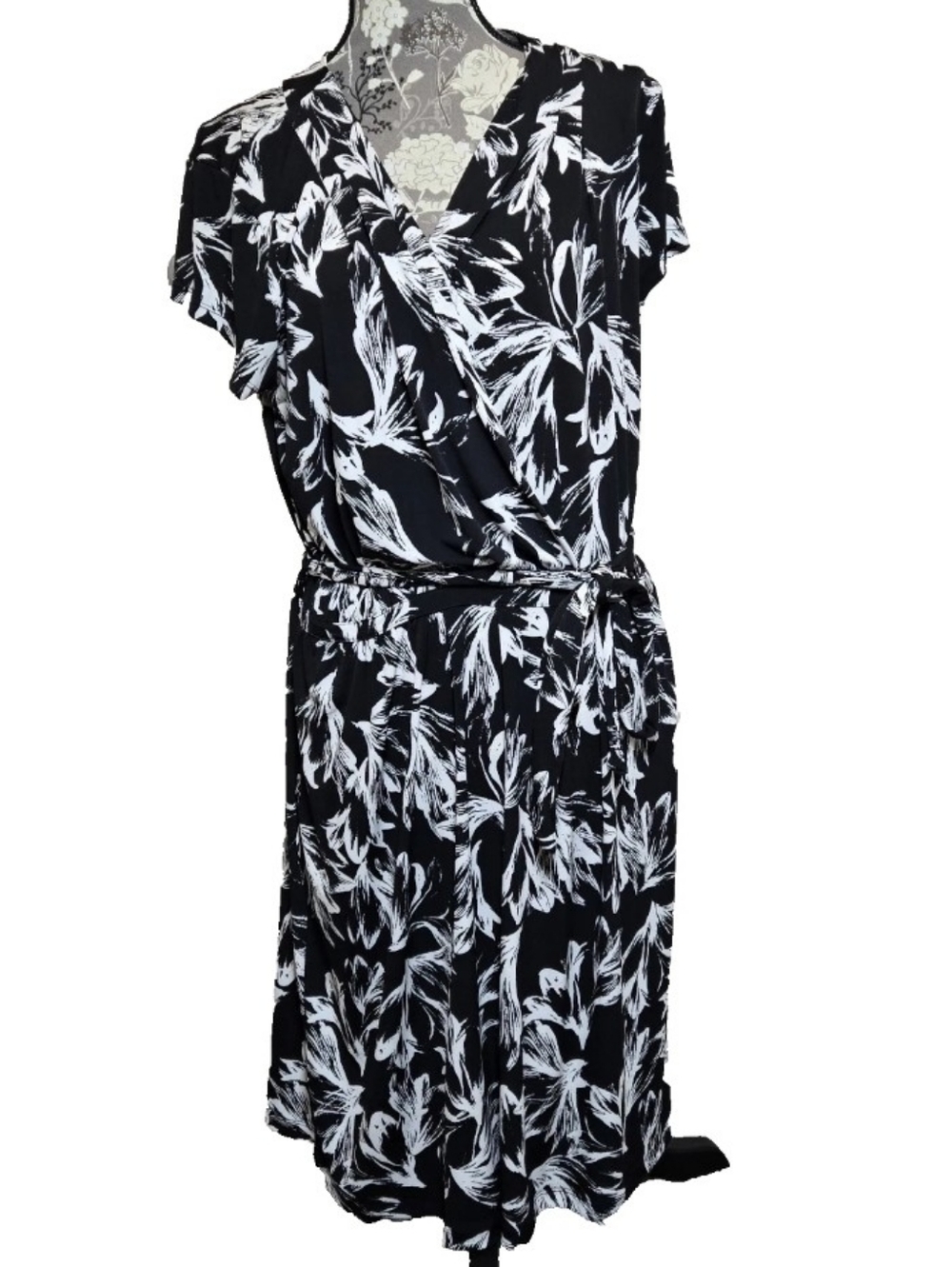 Banana Republic Factory Faux Wrap Dress Floral Print Women's XL